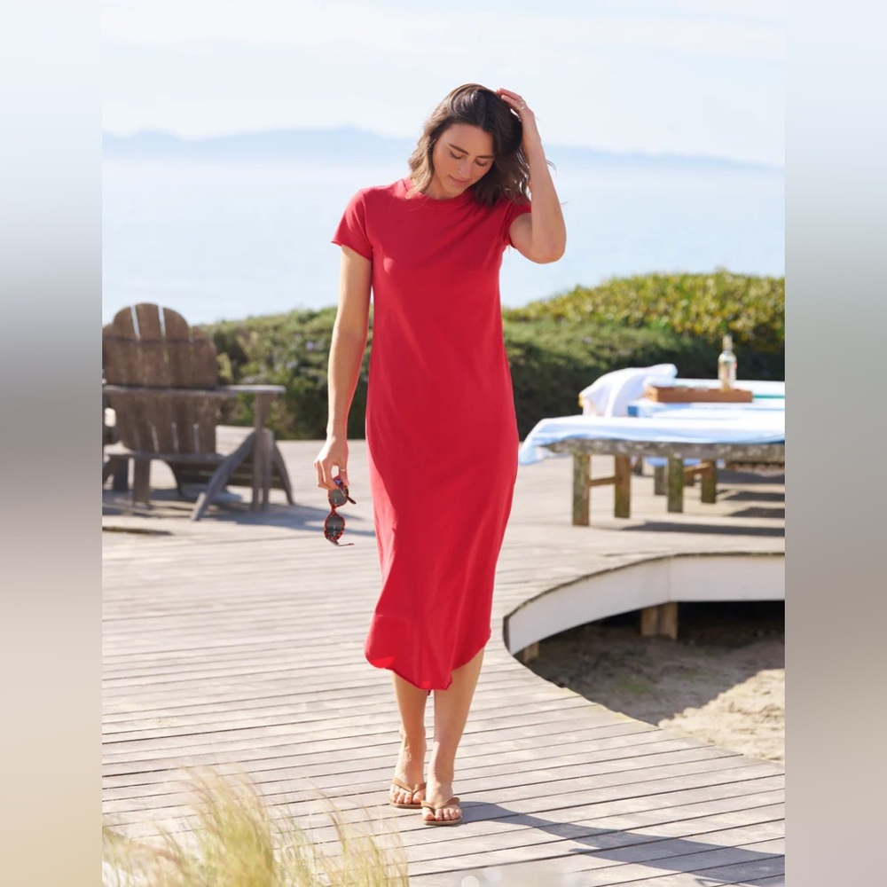NWD Frank & Eileen | HARPER Perfect Tee Maxi Dress | Double Decker Red | M